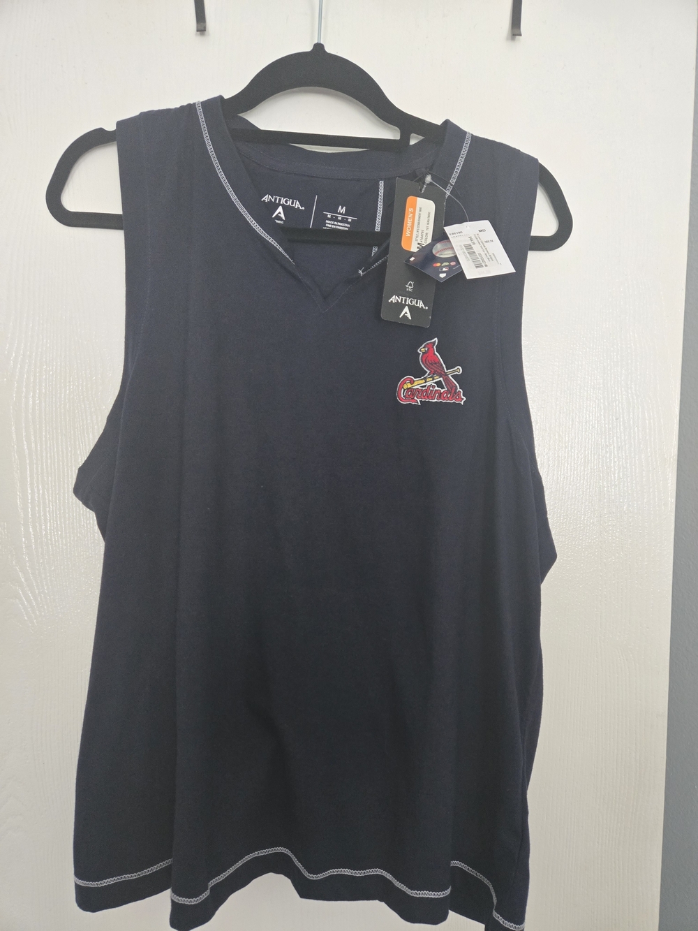 Antigua Men’s St. Louis Cardinals Sleeveless Navy Shirt